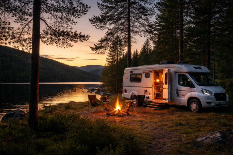 wildkamperen in zweden met de camper